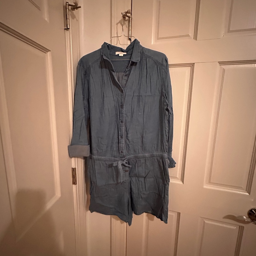 LOFT Denim Blue Shirt Dress